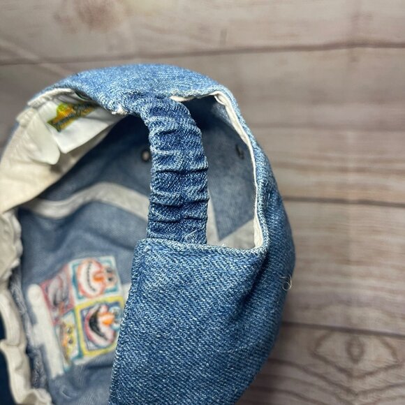 VTG Elmo Baseball Cap Hat Sesame Street Jim Henson Youth Denim Fitted RARE - Picture 6 of 6